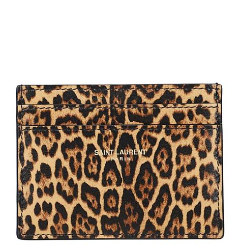 animal print ysl bag|YSL leopard card holder.